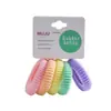 Paquete de 5 Gomas para el Cabello Sin Costuras con Alta Elasticidad, Spandex, Sin Costuras Visibles, Bucles de Toalla Jacquard, Bandas para el Cabello que No Dañan el Cabello