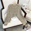 Estilo Étnico Retro Cuello Redondo Borla Ganchillo Calado Manga Murciélago Suéter Corto Prendas de Punto Blusa Top Casual para Mujer