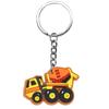 Llavero Serie de Coches de Ingeniería de Dibujos Animados Creativos PVC Goma Suave Lindo Vehículo Accesorios Colgante para Llave de Coche