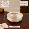 Bol de Cerámica de Alto Valor Bajo Esmalte Bol para Arroz Plato Vajilla Set Plato para Sopa Bol con Doble Asa Vajilla de Cerámica Regalo de Inauguración