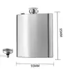 Amazon 1-18 onça frasco de quadril de aço inoxidável portátil russo portátil ao ar livre frasco de quadril de metal plano