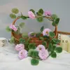 Enredadera de Flores de Peonía en Capas de 9 Cabezas al por Mayor del Fabricante, Enredadera de Flores de Seda para Colgar en la Pared, Decoración de Techo, Planta para Bodas