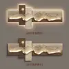 Pintura Decorativa Moderna de Lujo Ligero para Sala de Estar Estilo Wabi-Sabi Pintura con Luz de Ambiente LED Fondo de Pared para Sofá Pintura Colgante Abstracta Normcore