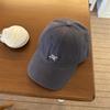 Gorra de Béisbol Bordada con Letra de Estilo Americano para Mujer, Simple Casual Versátil Adelgazante para la Cara, Gorra Duckbill para Hombre de Circunferencia de Cabeza Grande