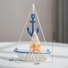 Decoración de velero estilo mediterráneo para pasillo, escritorio, estantería, tema estilo oceánico, accesorios de decoración de mesa de boda