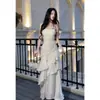 [Iris Jazmín] Vestido de tirantes de lujo ligero de nicho de alta gama para ceremonia de adultos, vestido de sirena para cumpleaños, puro y dulce