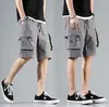 Shorts de trabajo estilo japonés para hombre de verano Pantalones casuales de cinco puntos de estilo coreano de moda con múltiples bolsillos Pantalones cortos sueltos para estudiante