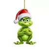 Nuevo colgante creativo de dibujos animados navideños transfronterizos del Grinch, adorno colgante acrílico para decoración de árbol de Navidad