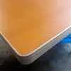Panel de Escritorio de Tablero Ignífugo, Panel Rectangular para Mesa de Comedor Envuelto en Borde de Aleación de Aluminio, Panel de Escritorio de Oficina