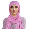 Bufanda de seda de leche de color liso transfronteriza para mujer, bufanda larga clásica de modal versátil, turbante monocolor