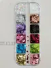 Lentejuelas para decoración de uñas 12 colores decoraciones para uñas 1 mm puntos de tamaño mixto materiales DIY accesorios de decoración para uñas postizas