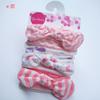 Set de Joyería de Diadema de Lazo para Niños Europeos y Americanos Bebé Dulce y Lindo Orejas de Conejo Diadema Elástica 3 Piezas