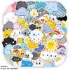 50 lindas pegatinas de dibujos animados con emojis del clima para taza de agua, parabrisas, maleta, coche de juguete, PVC, pegatinas creativas