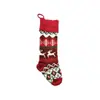 Nuevos Calcetines Decorativos de Navidad Tejidos con 12 Diseños Calcetines de Regalo Calcetín de Lana de Reno Colgante Calcetín de Navidad Jacquard
