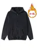 Sudadera con capucha de cárdigan retro americano lavada y desgastada con forro polar para hombre, primavera, otoño, moderna, informal, deportiva, versátil, prenda de abrigo