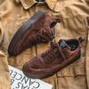 Tênis Estilo Britânico Masculino Novo Primavera e Outono Retro de Cano Baixo Sapatos Esportivos Casuais Sapatos da Moda Cor Sólida Masculino