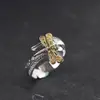 Anel Dominador Chinês Dragão Retro Estilo Chinês Signo do Zodíaco Dragão Masculino Elegante Simples Moda Prata Tailandesa Aberto Criativo