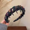 Diadema de Tela de Punto Otoño e Invierno para Mujer con Corona Alta, Diadema de Presión para Lavarse la Cara, Pinza para el Cabello Versátil de Moda, Accesorio para el Cabello de Celebridad de Internet