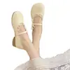 Sapatos Mary Jane de Salto Baixo Estilo Francês para Mulheres, Novo Modelo Primavera/Verão 2026, Adequados para Combinar com Vestidos, Sapatos de Festa, Sapatos de Couro Lolita de Boca Rasa