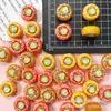Mini Brillo Pequeña Fruta Artificial de Caqui Juguete de Comida Accesorios de Resina Pegamento de Crema Casa de Muñecas DIY Juguete Pasador de Pelo
