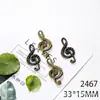 Acessórios de joias de liga metálica atacado 33 * 15 MM acessórios de pulseira de música de liga metálica