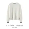Ropa Informal de Punto para Mujer 2026 Otoño e Invierno Nuevo Estilo 35% Cachemir Bloques de Color Manga Larga Moderna
