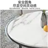 Mesa de centro para sala de estar de estilo moderno, redonda, simple y de alta gama, adecuada para hoteles y apartamentos de alquiler, con chapa de mármol, diseño minimalista