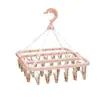 Percha plegable multifuncional para el hogar, con pinzas para secar ropa, resistente al viento, para calcetines y ropa interior.