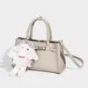 Bolsa de Grande Capacidade para Mulheres 2026 Nova Moda Design de Nicho Bolsa de Ombro Transversal Estilo Coreano Bolsa de Mão Bolsa Kelly Platina