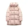 Puff 2026 Invierno Nueva Chaqueta de Algodón con Capucha de Longitud Media para Persona Pequeña Abrigo de Algodón Engrosado Ropa de Algodón Prendas de Abrigo