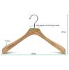 Percha de madera maciza de alta calidad para hombros anchos Fraxinus mandshurica percha de madera natural tienda de ropa perchero de lujo outlet de fábrica