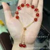 Pulsera Pixiu de Transferencia Estilo Antiguo de Piedra Ojo de Tigre Natural, Pulsera Nicho Zorro de la Suerte de Transferencia de Piedra de la Fortuna