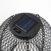 Linterna de Arte de Hierro Alimentada por Energía Solar para Tenis Amazon Luz Colgante de Red Vintage Linterna Hueca Decorativa para Jardín Exterior y Patio