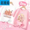 Camiseta de Manga Corta para Niña 2025 Nueva Niña Algodón Puro Capibala Tops Ropa de Verano Delgada Transpirable Holgada para Niños