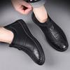 Zapatos de Hombre Transfronterizos Invierno con forro polar Zapatos de Algodón de Caña Alta Suela Suave Transpirables Combinan con Todo Zapatos Casuales Sencillos a la Moda Zapatos de Cuero Casuales para Hombre