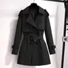 Cortavientos para Mujer 2024 Principios de Primavera y Otoño Nuevo Estilo Coreano Pequeño de Longitud Media Abrigo Exterior Elegante Estilo Británico Abrigo Exterior de Gama Alta