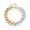 Joyería transfronteriza europea y americana exagerada punk geométrica de una sola capa collar para hombres y mujeres tendencia de moda color mixto collar de cadena gruesa