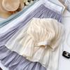 Faldas Elegantes Cuidadosamente Seleccionadas para Mujer, Faldas de Línea A de Longitud Media Ajustadas, con Caída y Fluidez, Faldas de Organza de Verano