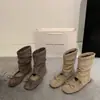 Botas de Plataforma que Aumentan la Altura Interior, Sandalias Retro de Suela Blanda Caladas para Mujer, Zapatos de Ballet Versátiles de Punta Redonda con Lazo Poco Profundo a la Moda