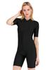 Traje de Neopreno de Manga Corta Shark Bart para Hombres y Mujeres, Traje de Buceo de una Pieza con Protección Solar, Traje de Baño Sexy de Manga Corta para Pareja, Estilo Conservador para Mujeres