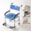 Inodoro para ancianos de puerta estrecha, inodoro móvil, inodoro para silla de ruedas para discapacitados, ayuda para la transferencia al inodoro para personas con discapacidades