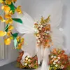 Decoración de ventana de exhibición de flores artificiales de mariposa gigante, soporte de mariposa floral, flor decorativa para accesorios de fotos y exhibición