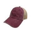 Gorra de béisbol de malla con logotipo personalizado bordado impreso, gorra de malla desgastada lavada, gorra con visera a prueba de sol de moda coreana para todo tipo de partidos, venta al por mayor