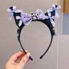 Diadema Kulomi para niños, diadema antideslizante para mujer, lindos accesorios para el cabello Sanrio, lazo de malla para niña, tocado de tarjeta para el cabello