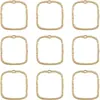 Pingente de Liga com Design Geométrico Irregular Plissado Metálico Oco, Kit de Material para Brinco e Pingente de Colar Feito à Mão