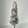 Peruca Rabo de Cavalo Europeia e Americana Mais Vendida para Mulheres, Cabelo Longo Cacheado, Estilo Presilha, Ondas Grandes, Peruca de Rabo de Cavalo para Festa de Festival