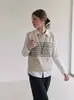 Suéter de Punto Rayado para Mujer, Nuevo Diseño sin Mangas de Cuello Redondo, Top Casual Minimalista Único