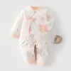 Mameluco para Bebé 40g Acolchado Ropa Cálida para Bebé Mameluco para Recién Nacido Mono Fino de Algodón Pijama de Otoño e Invierno