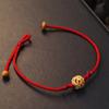 Pulseira de Prata S925 Feminina Corda Vermelha Corda de Mão Tecida à Mão Florzinha Joias Completamente Combináveis Ajustável Joias de Mão Atacado