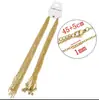 Acero Inoxidable Chapado en Oro de 18K, Cadena Plana en Forma de O que Conserva el Color, Cadena Cruzada, Collar de Acero de Titanio Semi-Acabado Hecho a Mano para DIY